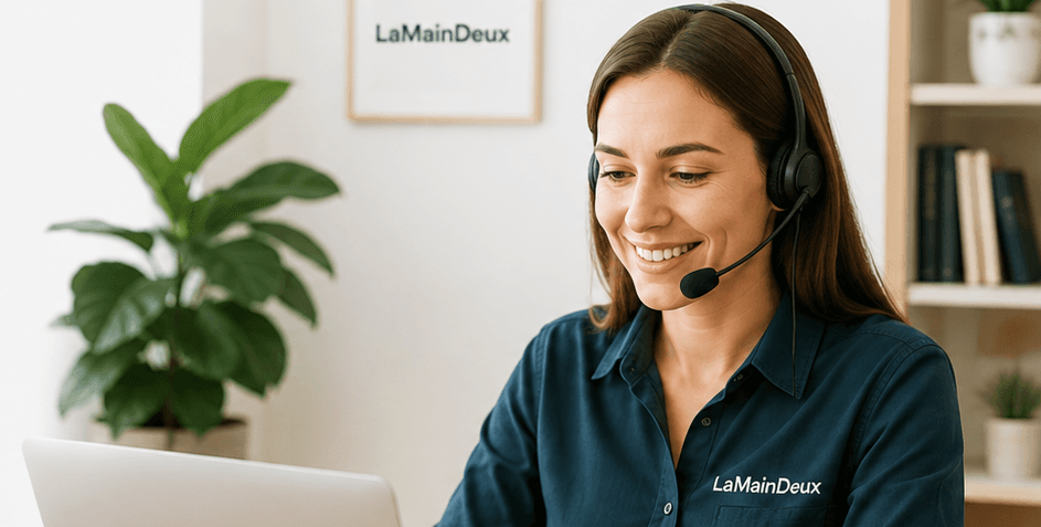 Une conseillère LaMain2 prête à vous aider